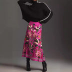 Street Tropical Plant Vintage Print Skirt