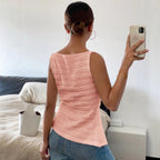 Single Breasted Slim Sleeveless Vest
