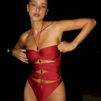 Solid Color One-piece Swimwear