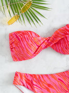 Printed Bandeau Bikini Swimwear