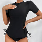 Short Sleeve One-piece Swimwear