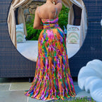 Floral Spaghetti-Strap Maxi Dress