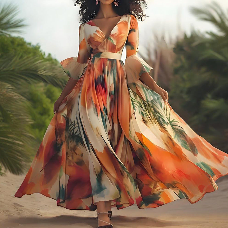 Women's Clothes Printed Dress