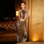 Women's Plush-Trim Vest And High-Waist Trousers