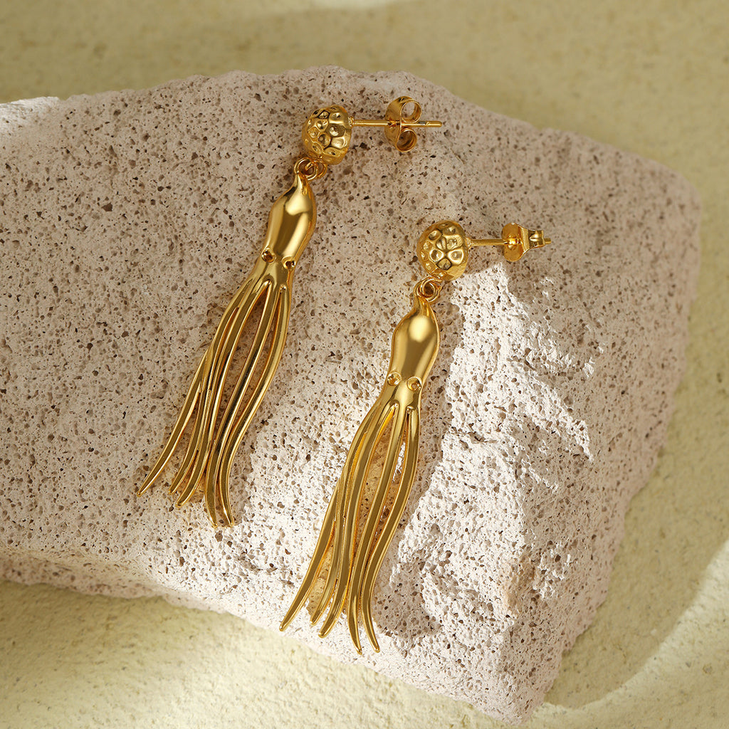 Cute Octopus Tassel Earrings
