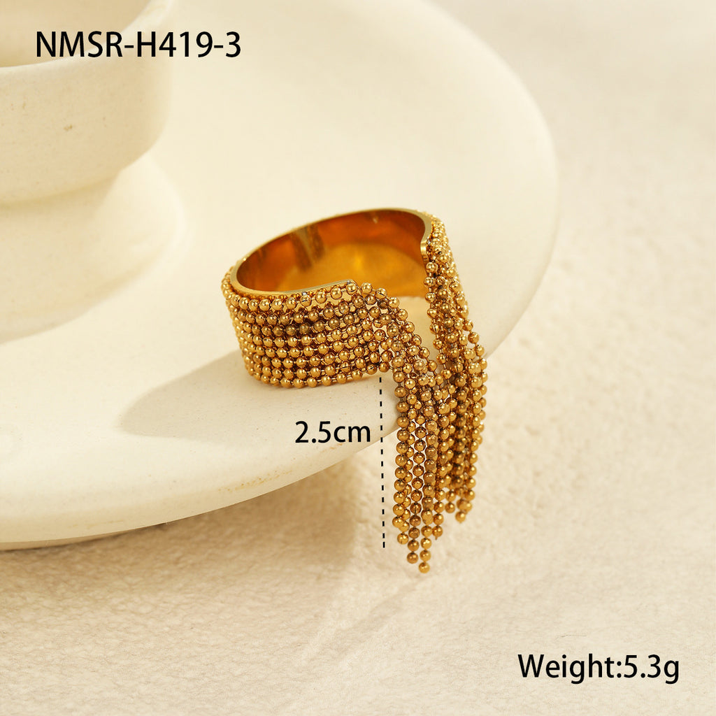 Gold Tassel Ring