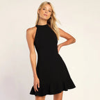 Women's Backless Halter Dress