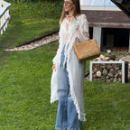 Ruffled Tie-Neck Top