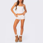 Women's Suspender Shorts Set Lace Vest Casual Sweet Home Wear Two Piece