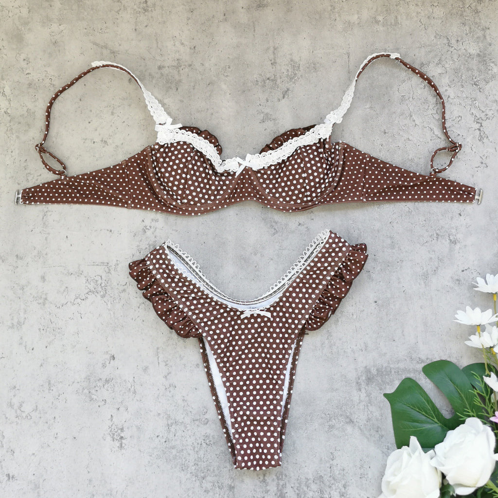 Flounced One-piece Swimwear