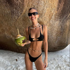 Bikini Solid One-piece Swimwear