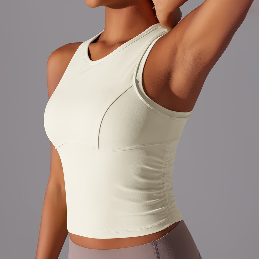 Women's Quick-Dry Pleated Sports Tank Top