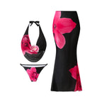 Black red flower