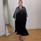 Printed Loose Wear Long Sleeve Dress