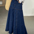 Women's Women's's Large Umbrella Shaped A Line Denim Skirt