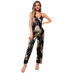 Printed Backless Pajamas Lingerie