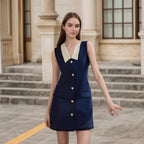 Dark Blue European and American U Size S, Non-Chinese Code