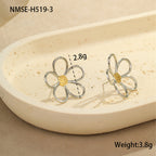Color Blocking Flower Stud Earrings