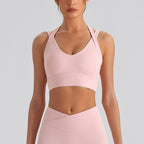 Women's Seamless Halter Sports Bra