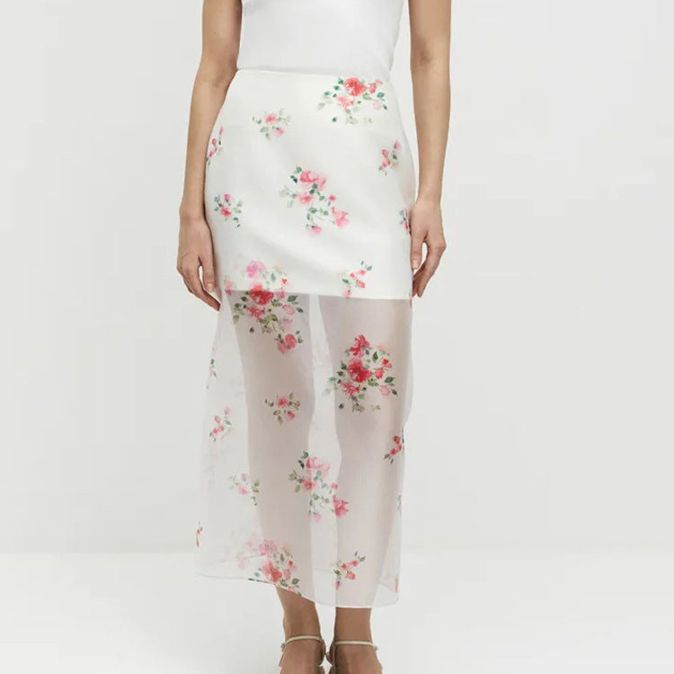 Arrival Digital Printing See Through High Waist