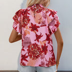 Printed Layered Sleeve Summer Shirt
