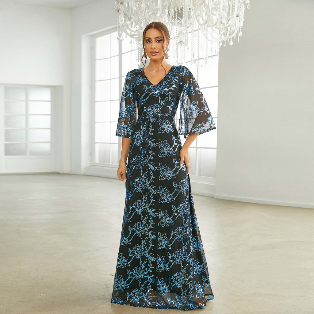 Women's Sequin Long Sleeve Dress