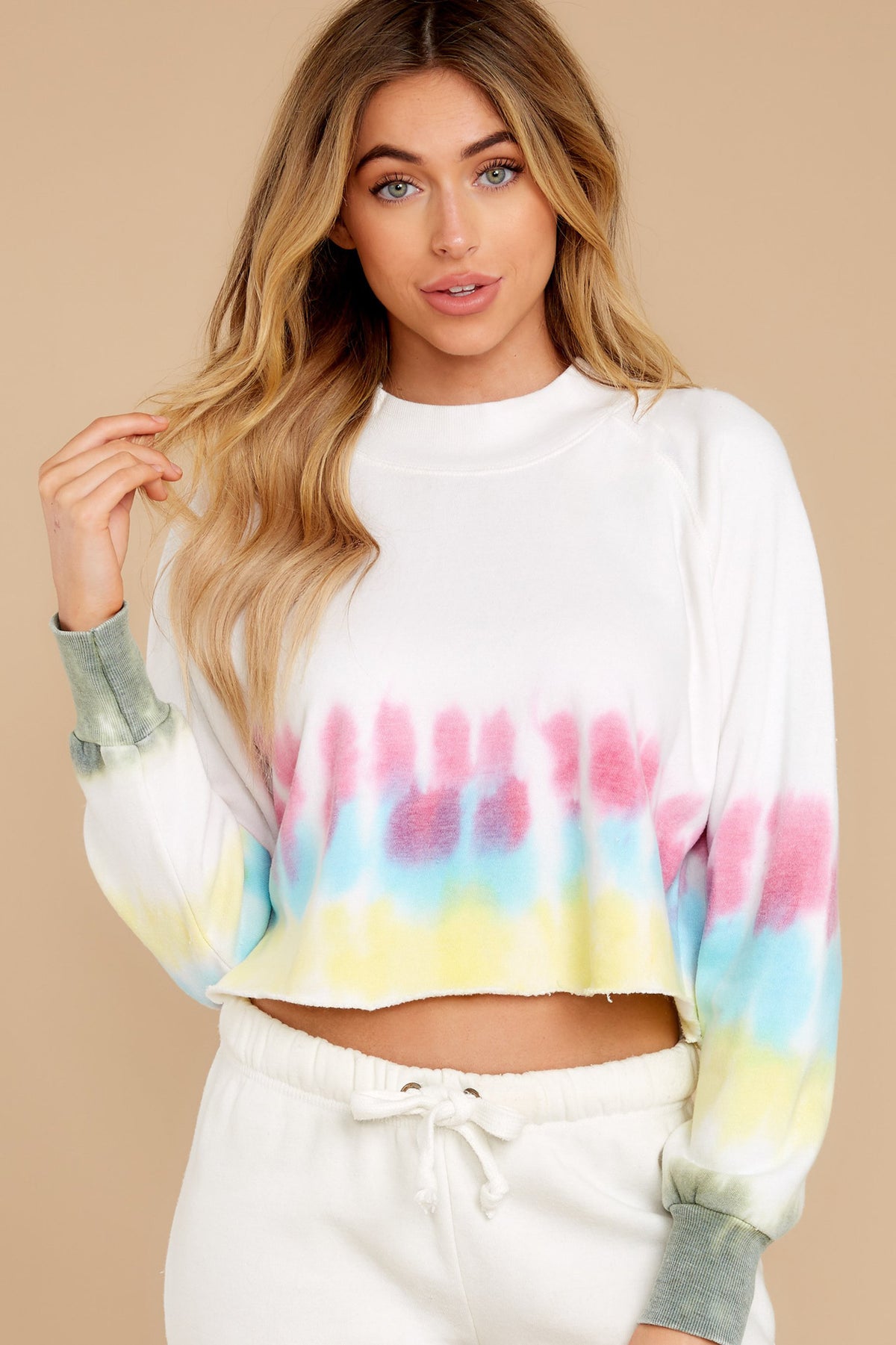 Women's Winter Printed Tie-Dye Casual Coordinated Two-Piece Set