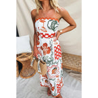 Women's Pleated Wrapped-Chest Maxi Dress