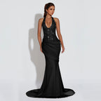 Women's Halter Backless Sequin Dress