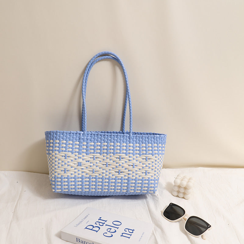 Multi-Color Long Basket Blue