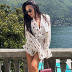 Heart-Print Shirt & Shorts Set