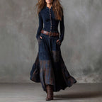 Women's Suede Plaid Dress
