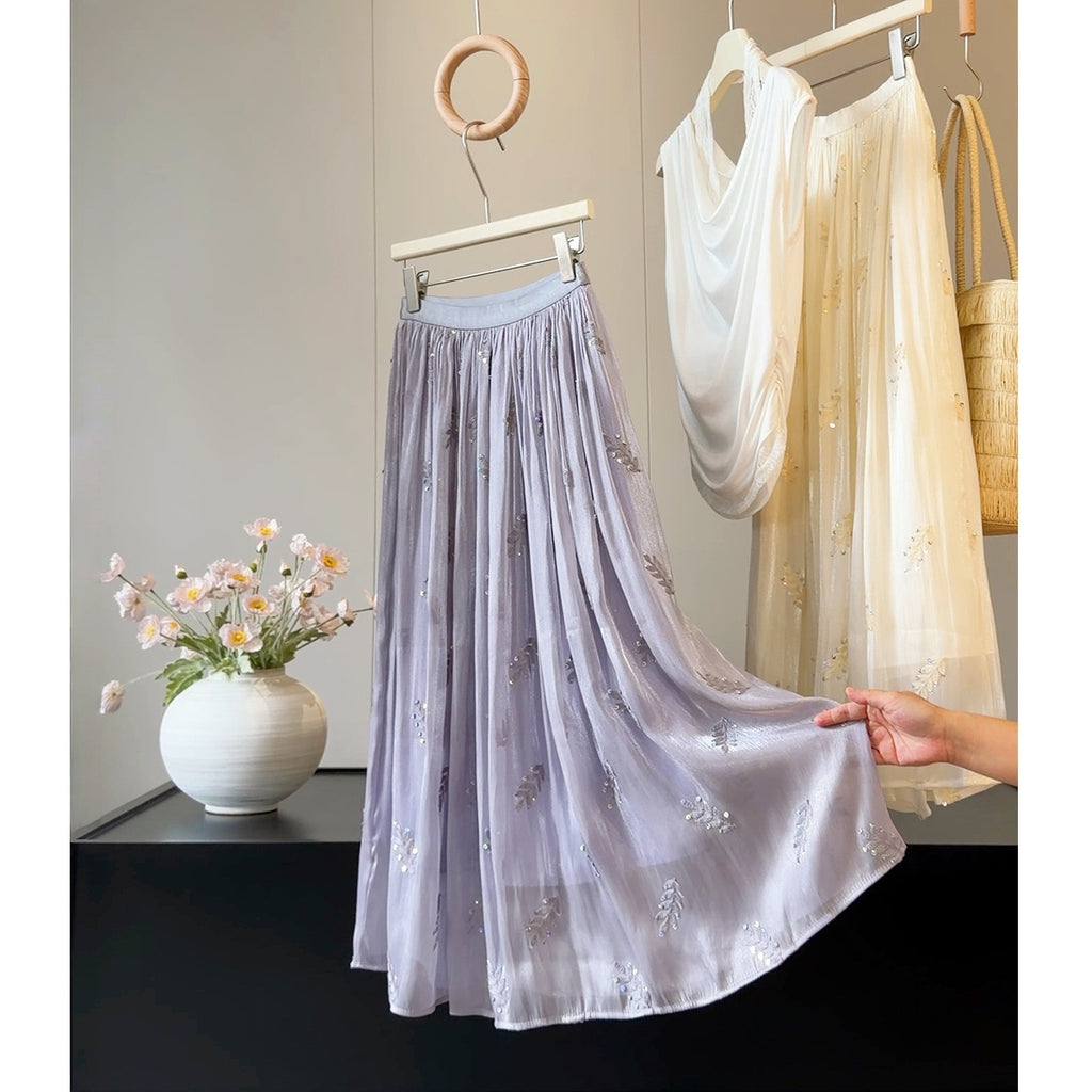French High Grade Embroidery Sequin Streamer Yarn Women
