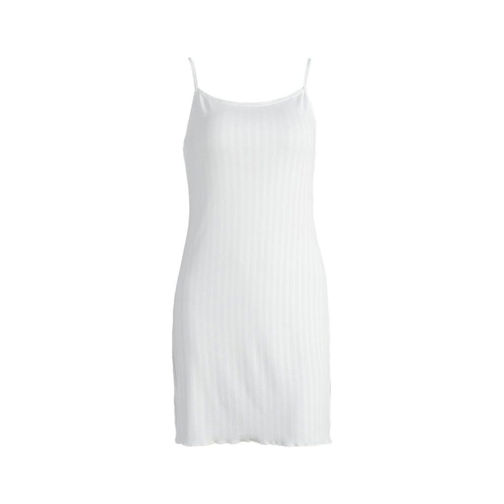 Women's White Jacquard Slip Nightdress