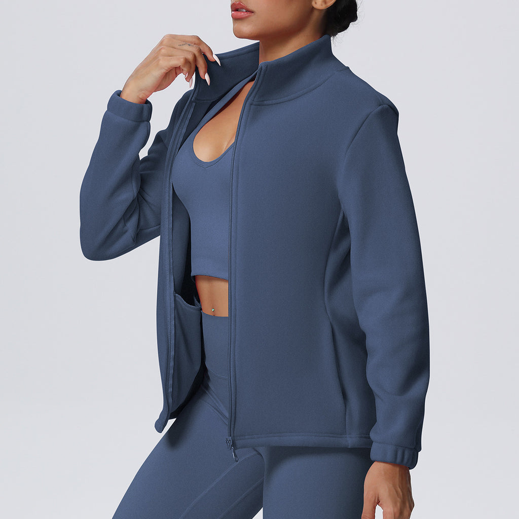 Women's Fleece-Lined Zip Sports Jacket