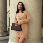 Women's Women Clothing Autumn Suspender Inner Wear Big Neckline Waist Two Piece Dress