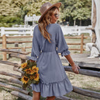 Waist Slim Fit Dress Casual