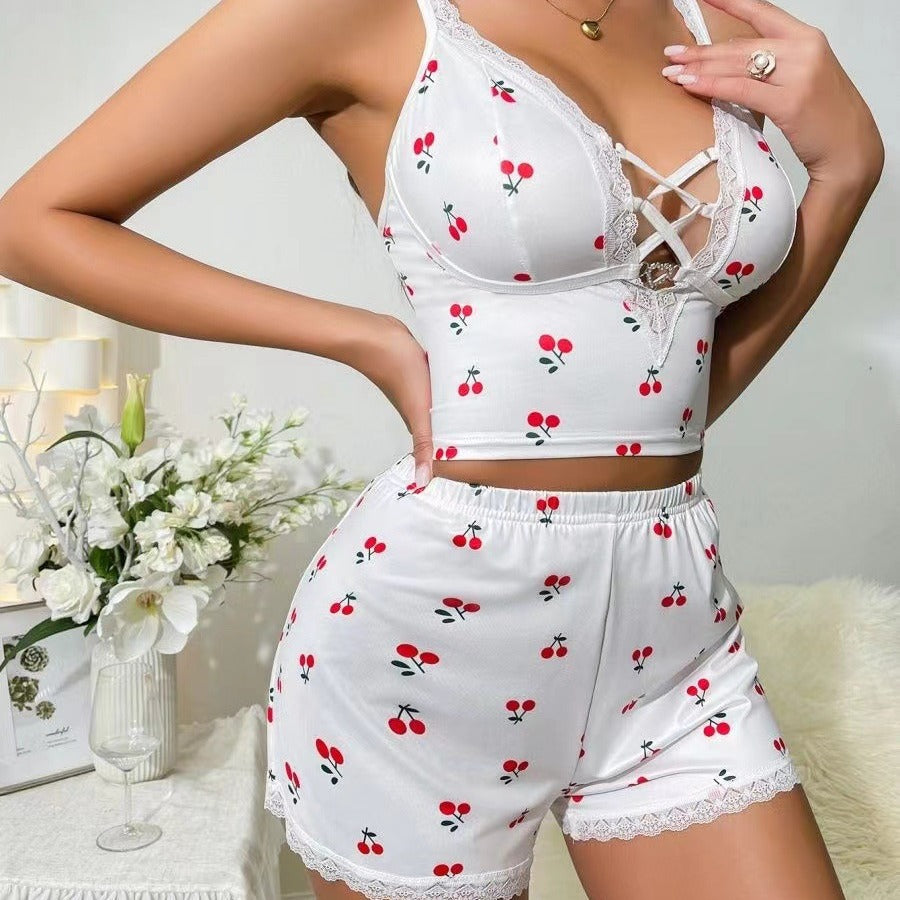 Strap Shorts Pajamas Lingerie