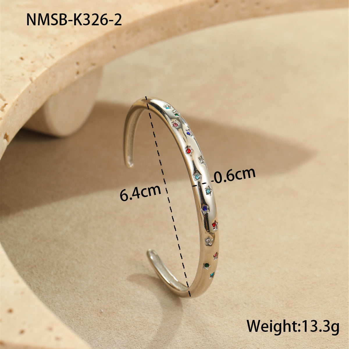 Steel Color Diamond Bracelet