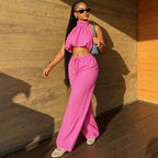 Two-Piece Top and Trousers Set