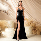 Women's Maxi Velvet Dress