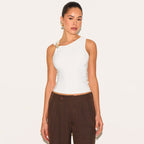 Summer Simple Solid Color Tight Trim Long Vest