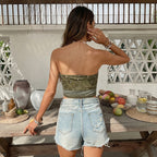 Women's Paisley Strapless Tube Top