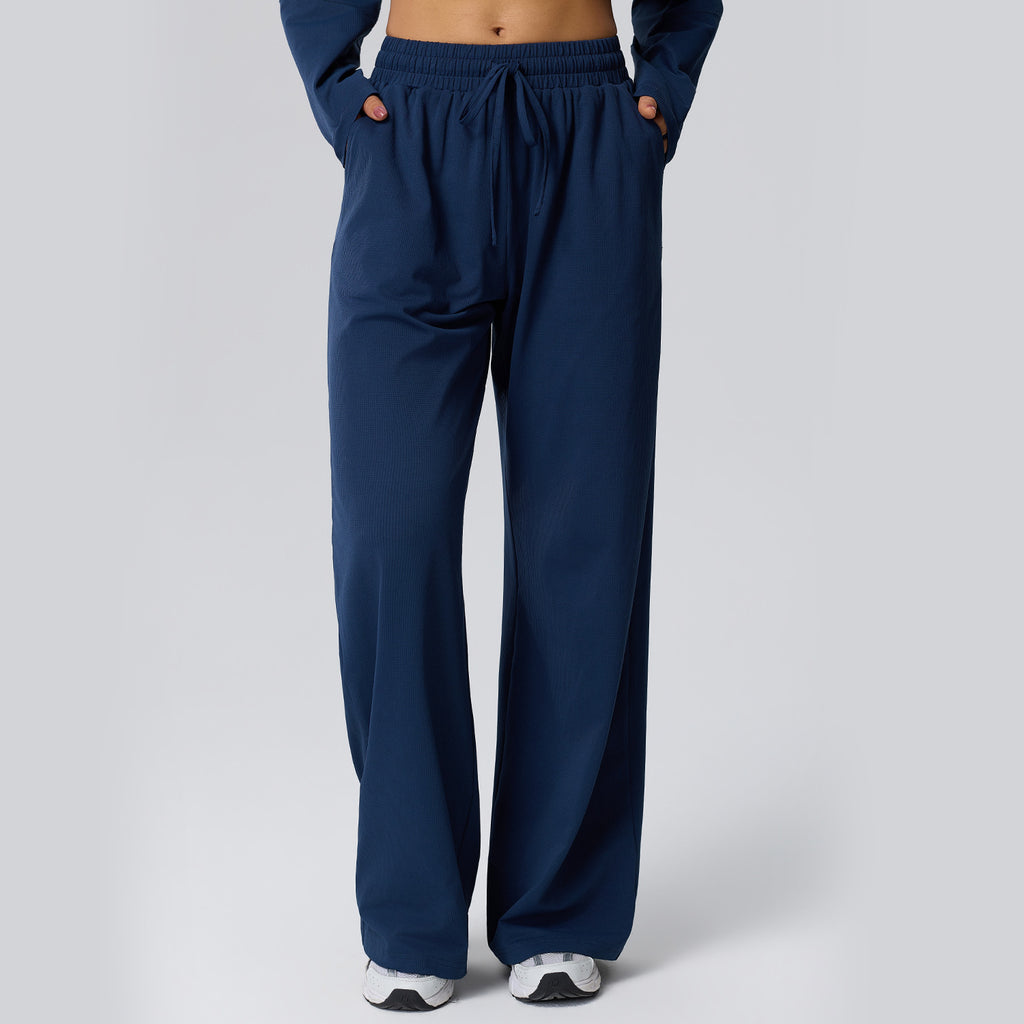 's Autumn Winter Track Pants Lightweight Quick Drying Waffle Straight Trousers Running Fitness Ca…