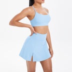Women's Sports Bra & Tennis Skirt Set