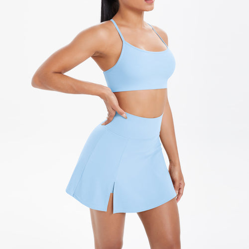 Women's Sports Bra & Tennis Skirt Set