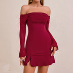 Women's Backless Silk Dress