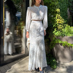 Printed Shirt & Long Skirt Set