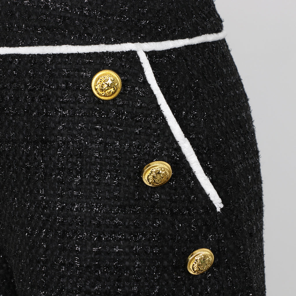 Women's High End Women Tweed Waist Slimming Women Business Shorts