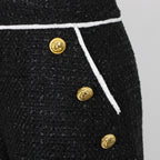 Women's High End Women Tweed Waist Slimming Women Business Shorts